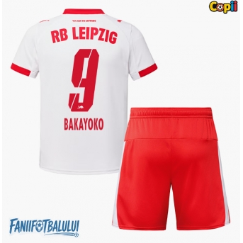 RB Leipzig Johan Bakayoko #9 Echipament de Fotbal Replică 2025-26 Copii Acasa (+ Șorturi)